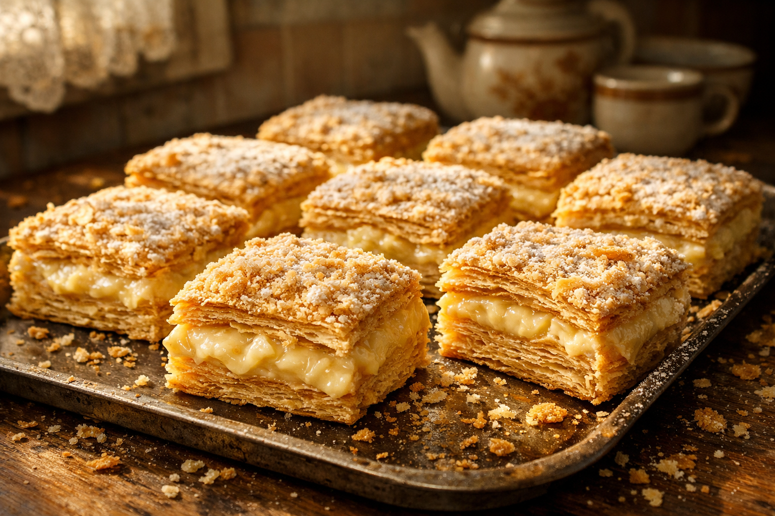 Готовые пирожные Наполеон