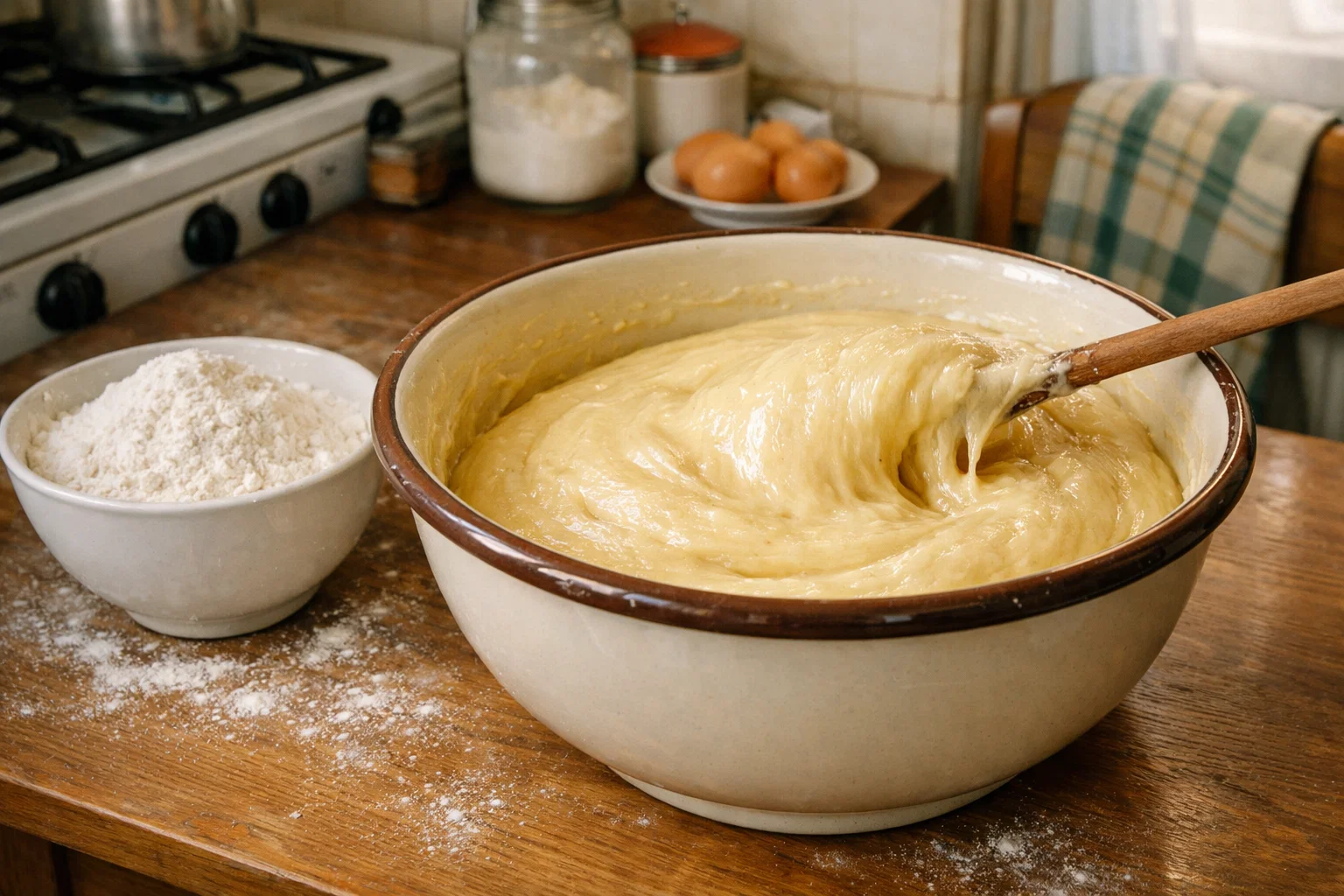 Оладьи с яблоками на дрожжах — рецепт быстрого завтрака