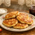 Оладьи с яблоками на дрожжах — рецепт быстрого завтрака