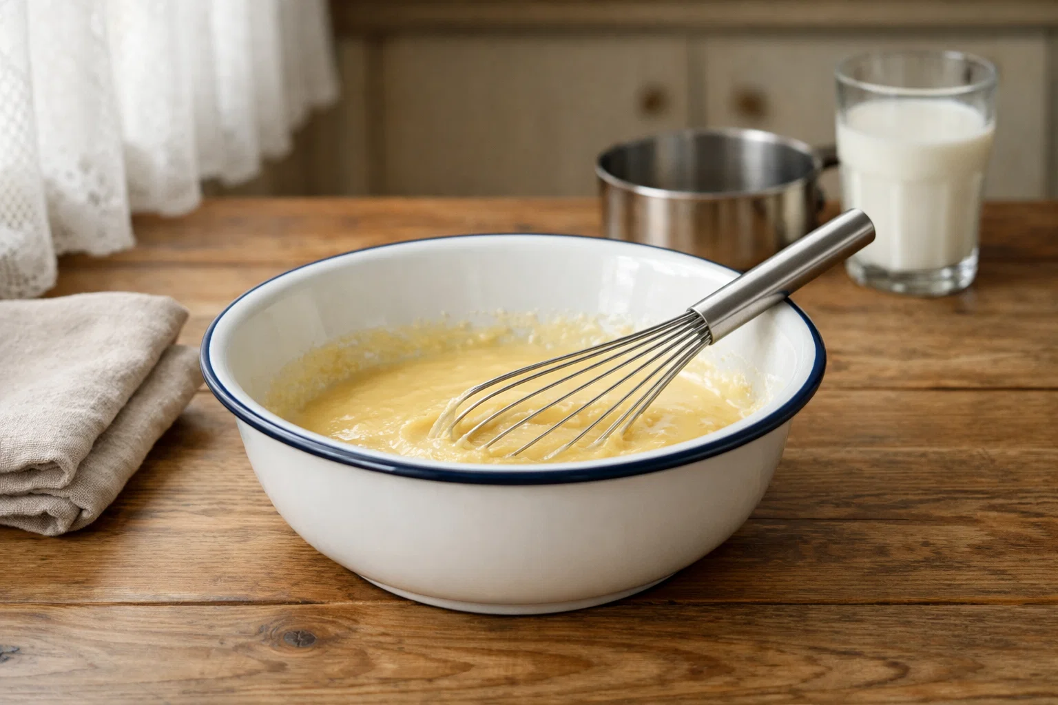 Заварной крем на молоке