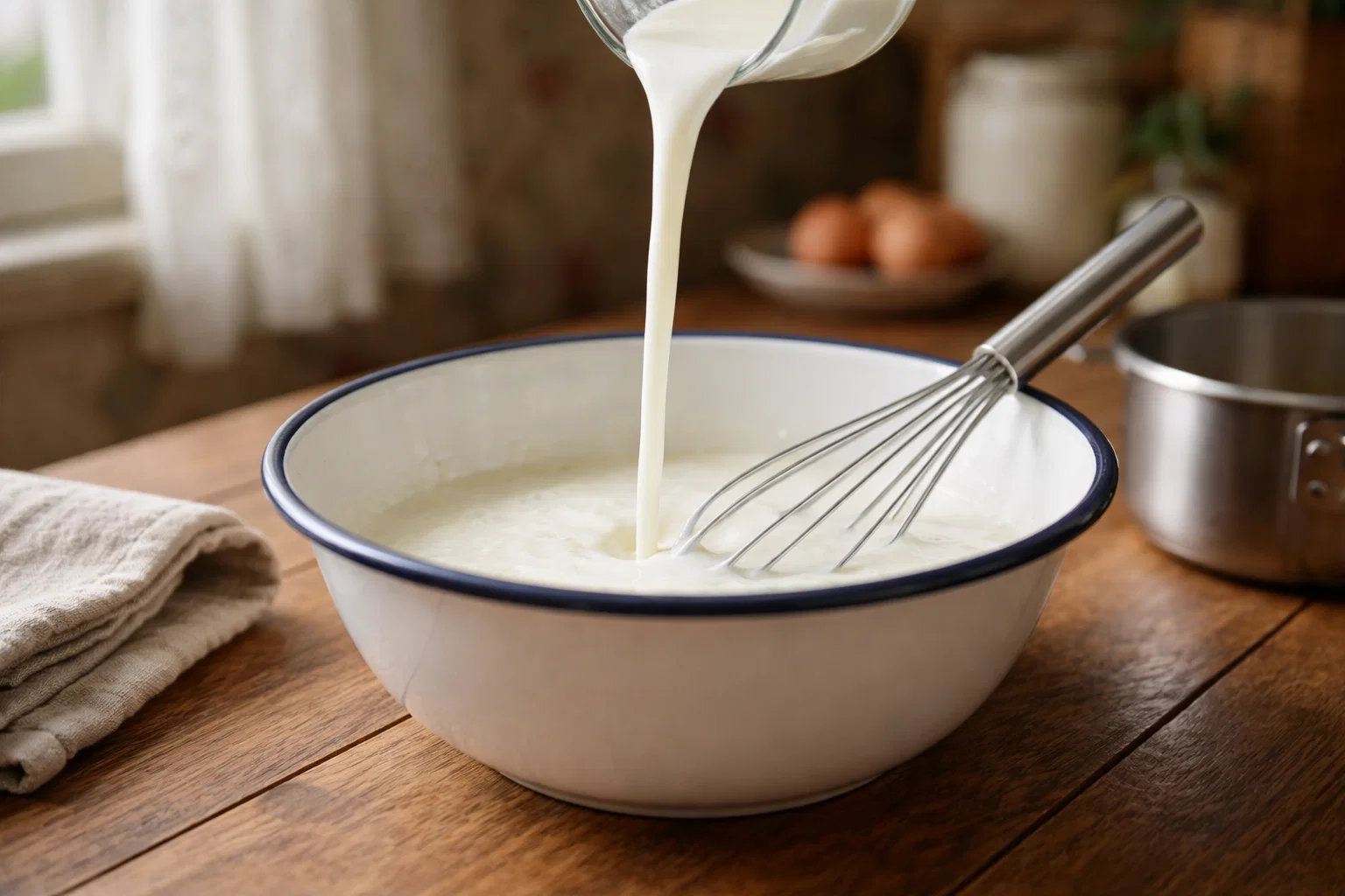 Заварной крем на молоке