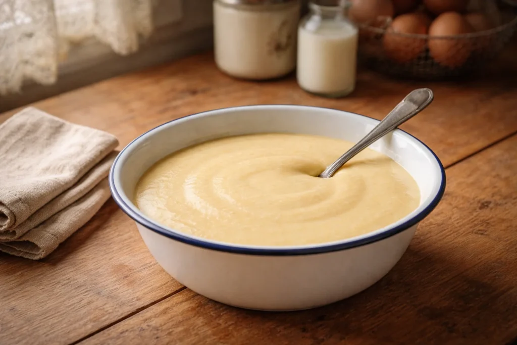 Заварной крем на молоке