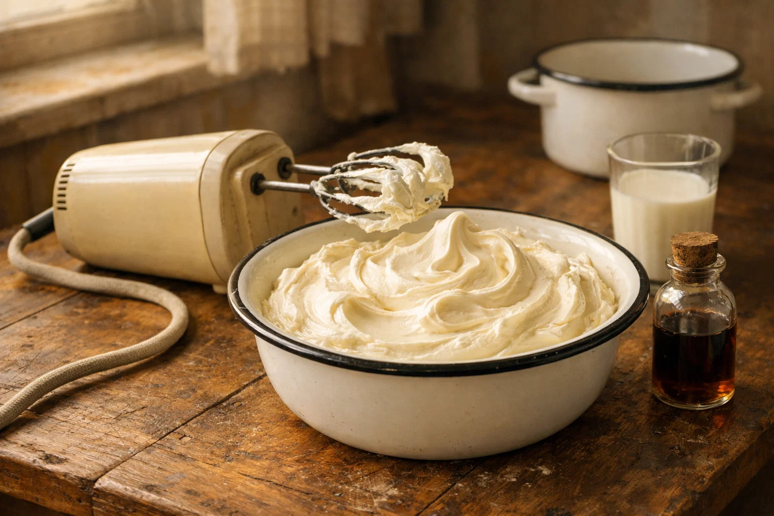 Густой сливочный крем для эклеров с гладкой воздушной текстурой