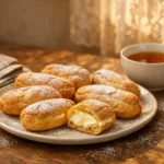 Эклеры со сливочным кремом и сахарной пудрой