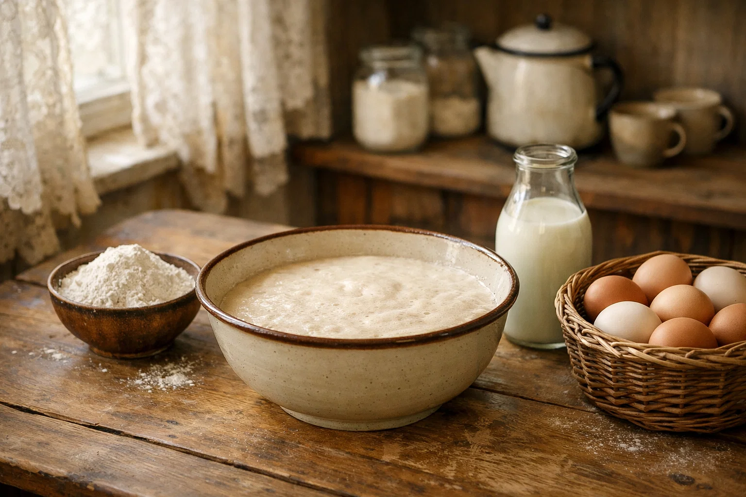 Дрожжевая опара для пасхального кулича