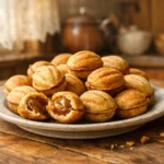 домашние орешки со сгущёнкой на тарелке