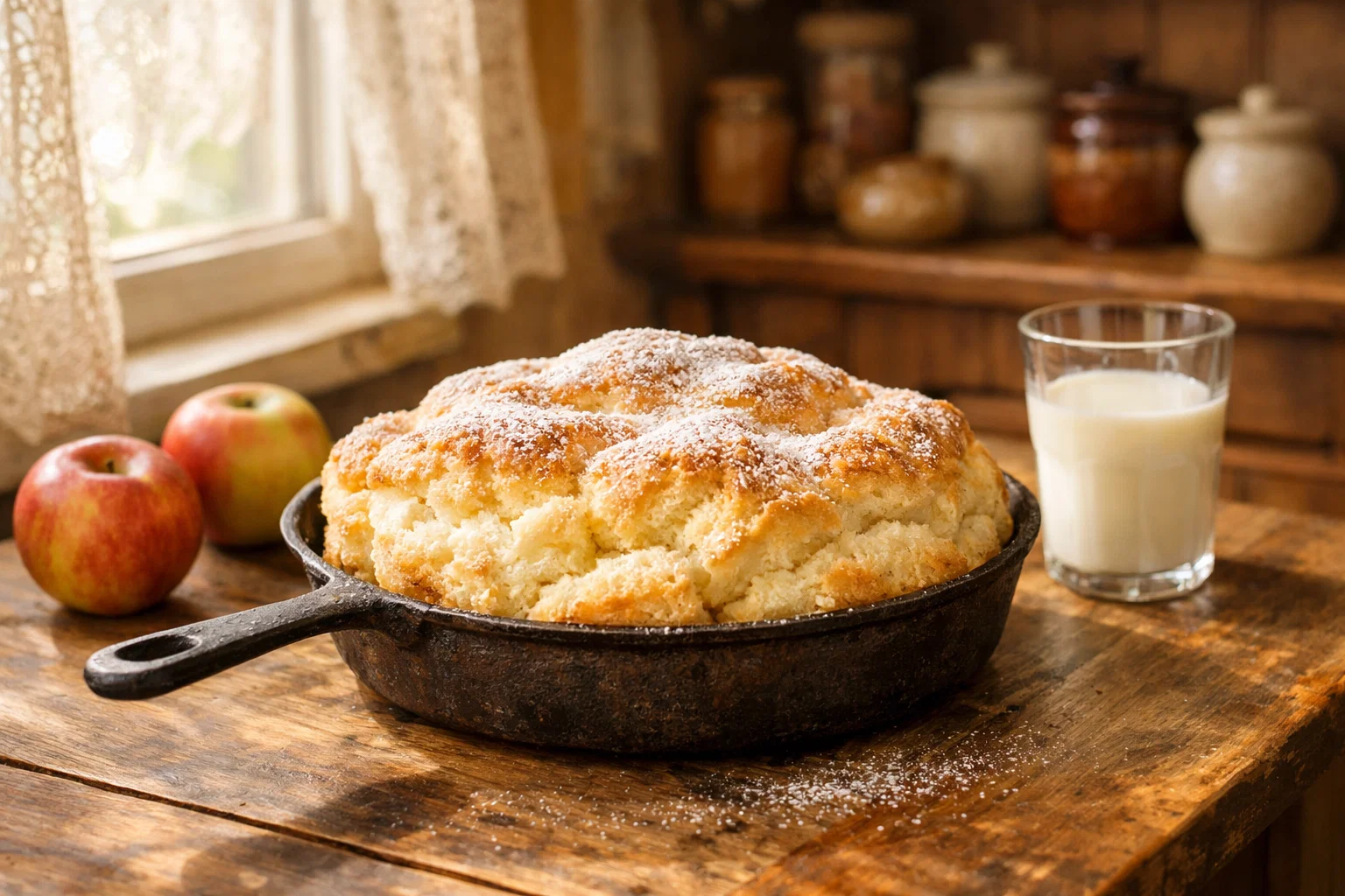 Домашний яблочный пирог с сахарной пудрой