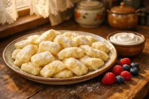 ленивые вареники из творога со сливочным маслом