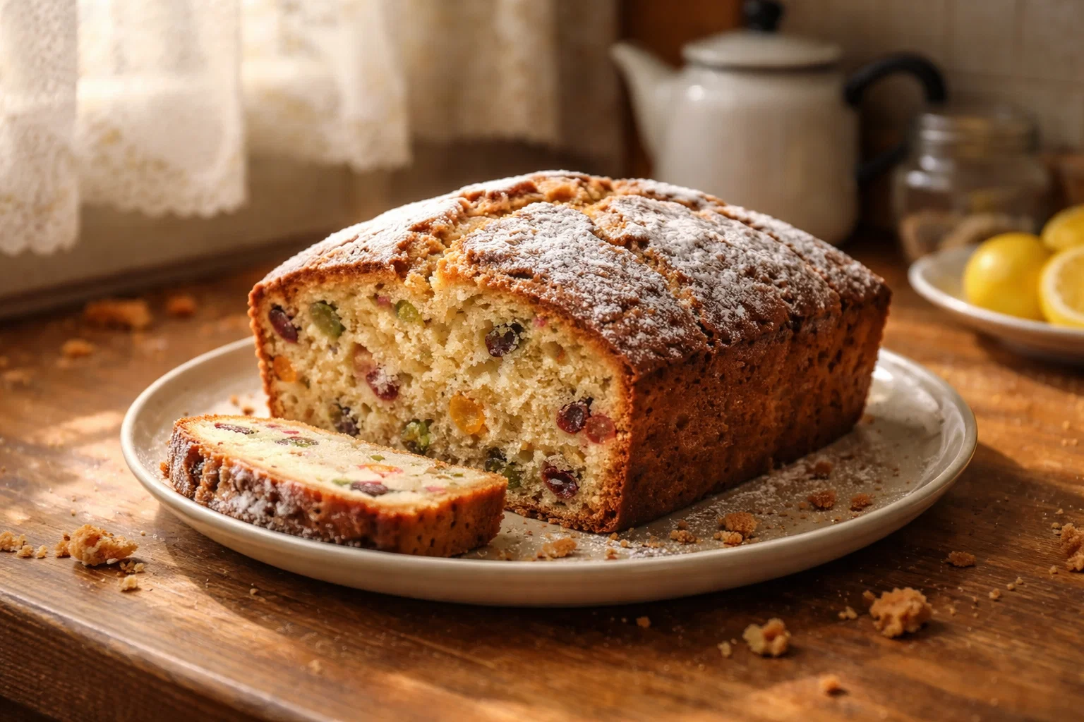 Лимонный кекс с изюмом и цукатами по советскому рецепту