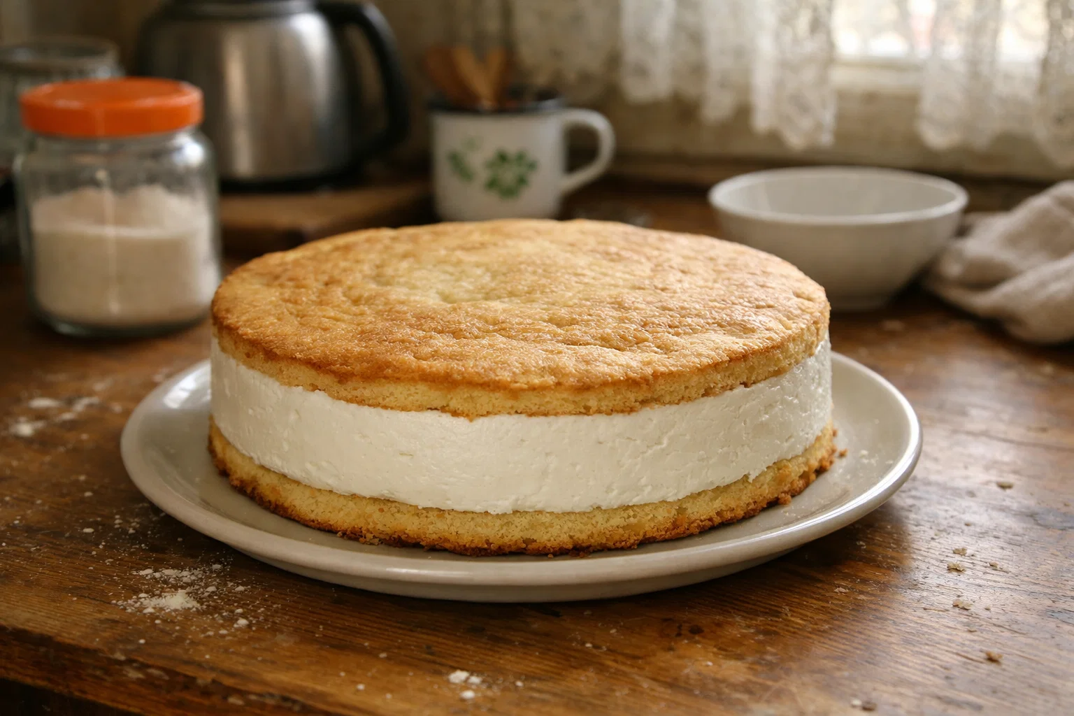 Торт Птичье молоко без глазури перед покрытием шоколадом