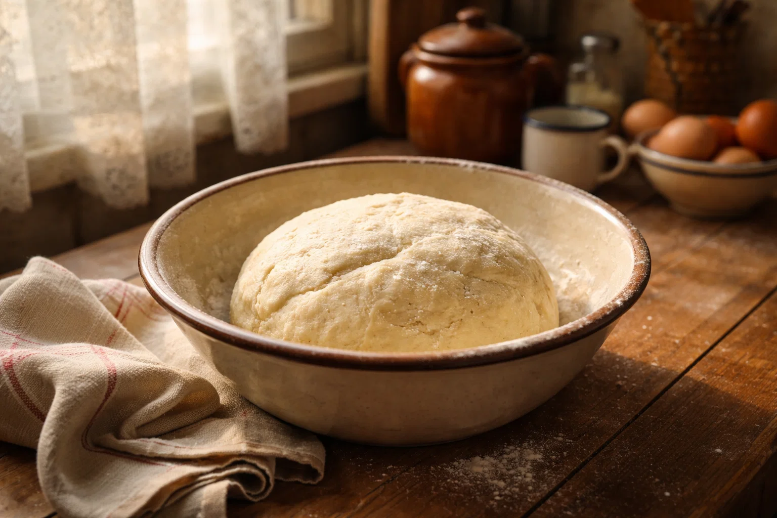 Песочное тесто для пирога после замеса