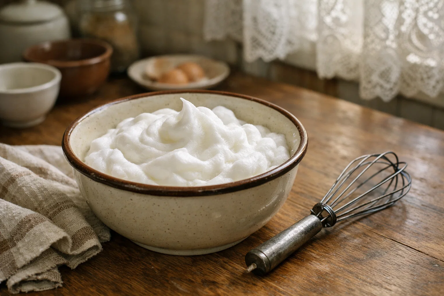 Взбитые белки для теста шоколадного пирога