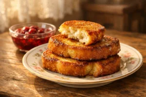 Сладкие гренки из батона с яйцом и молоком