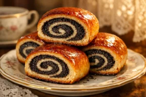 Булочки с маком без сахара на мёде — мягкие и вкусные