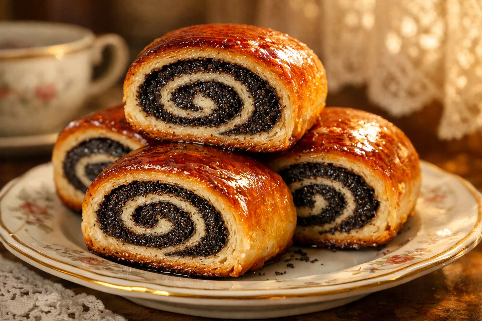 Булочки с маком без сахара на мёде — мягкие и вкусные