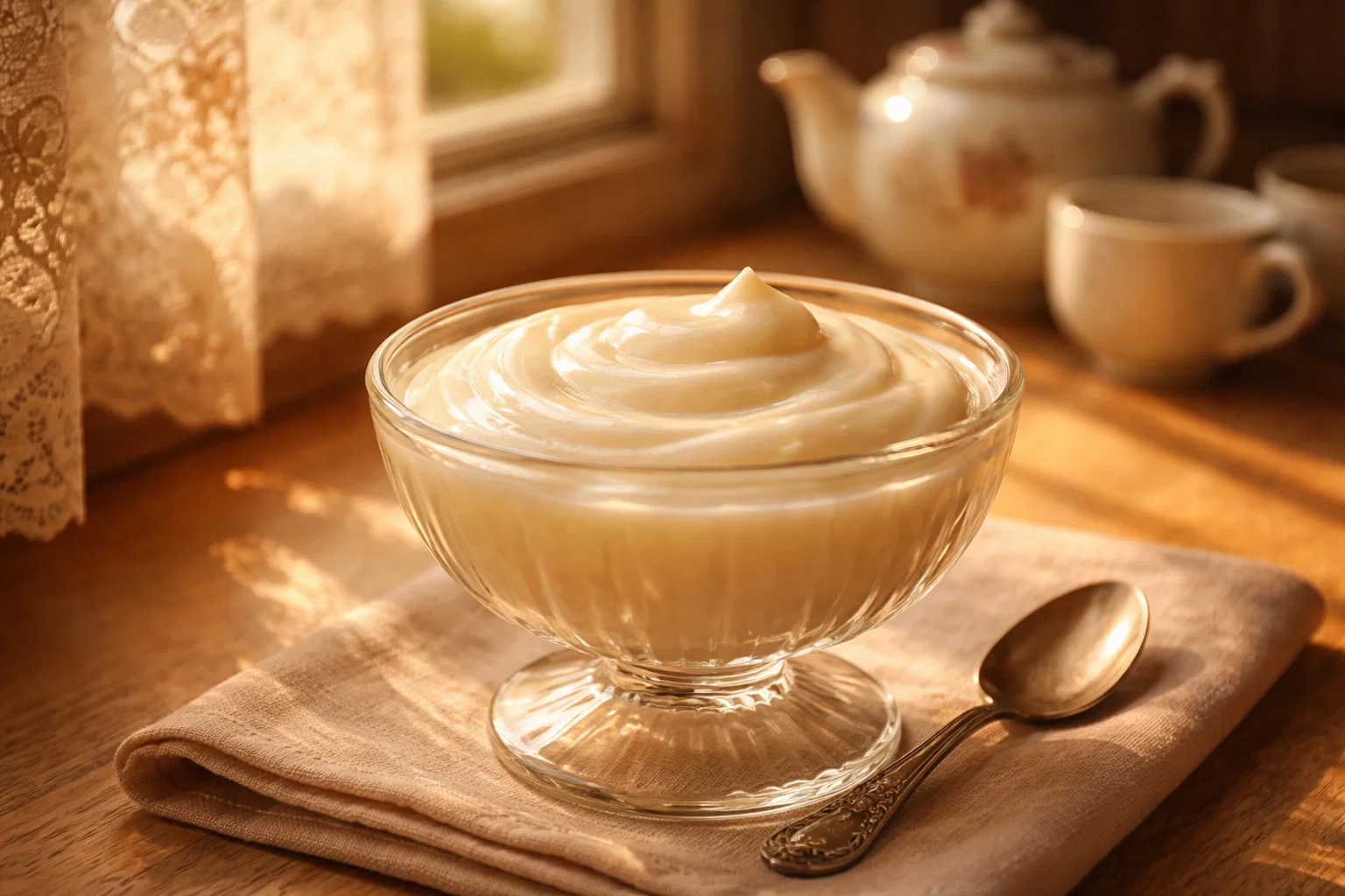 молочный кисель густой рецепт в стеклянных креманках, кремовая текстура, домашний десерт