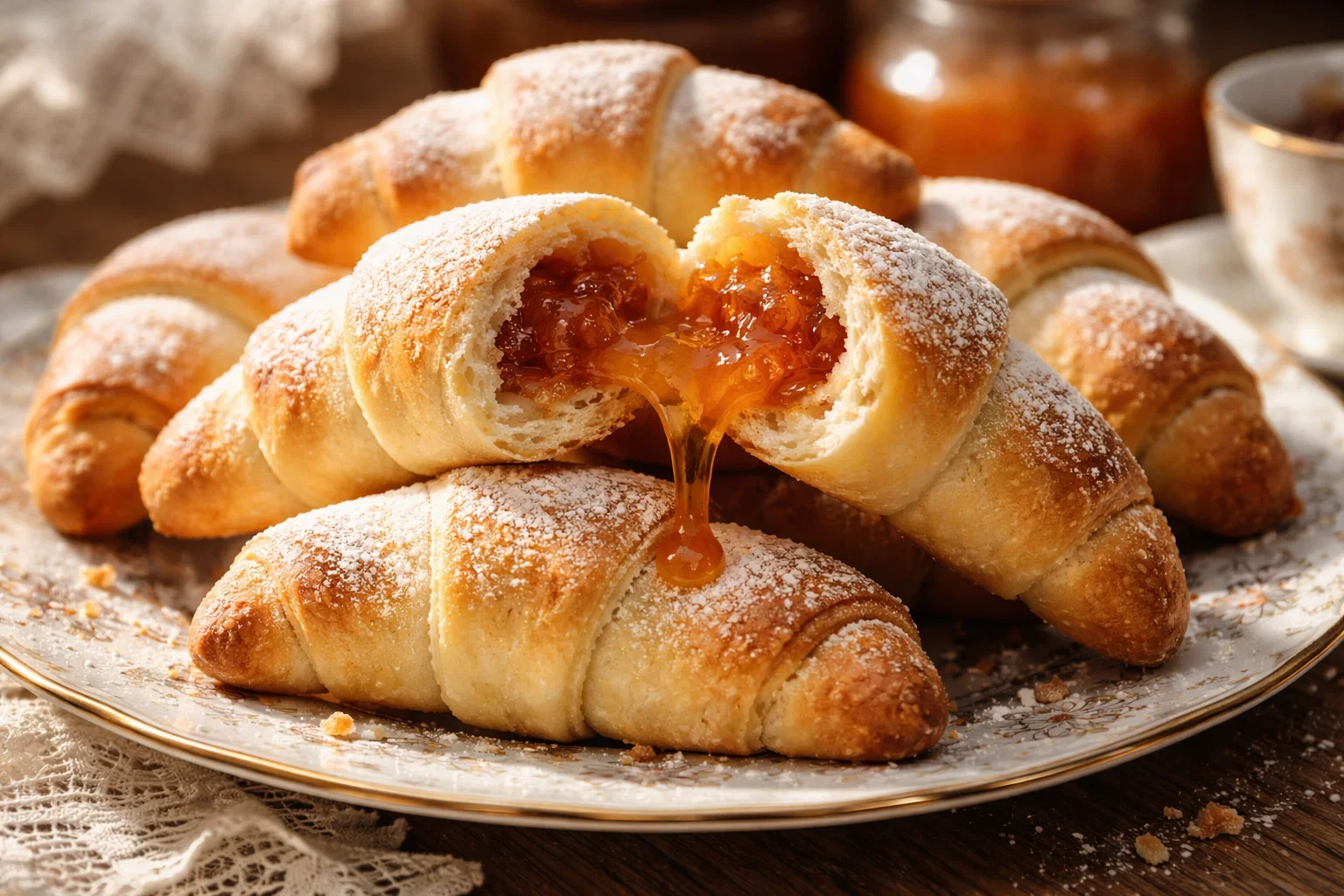 Рогалики с повидлом как в СССР — мягкие, рассыпчатые, домашние
