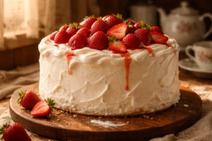 Клубничный торт со сливками: рецепт как у бабушки