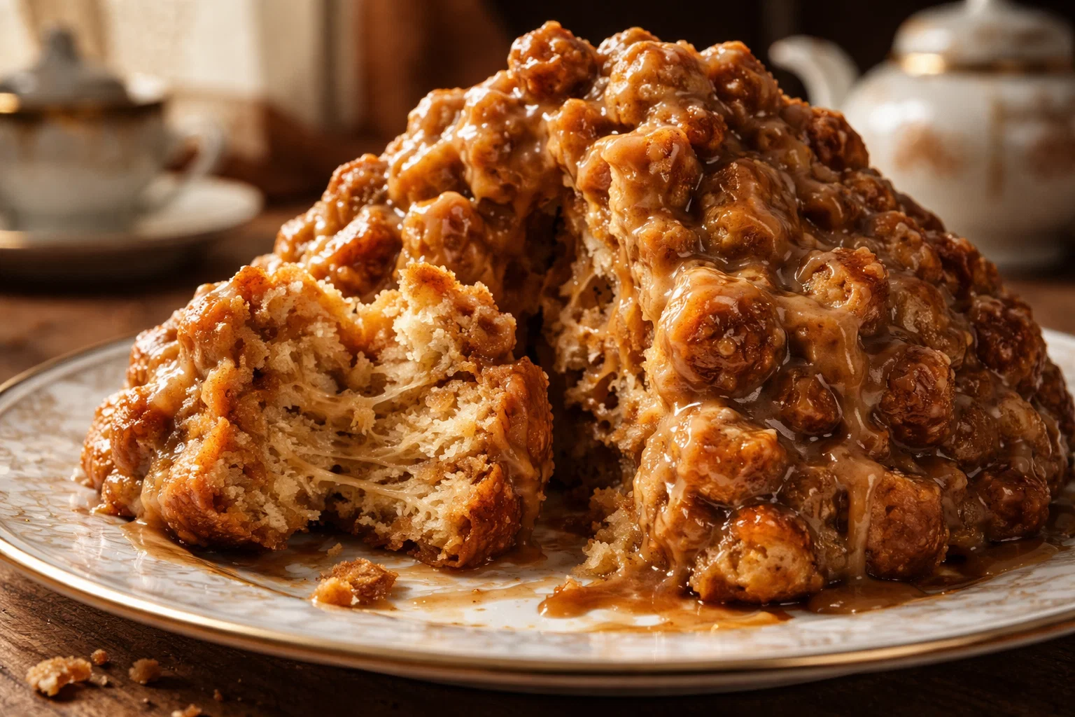 Торт Муравейник со сгущёнкой разрез — влажная структура внутри, кусочки теста с кремом, классический домашний рецепт