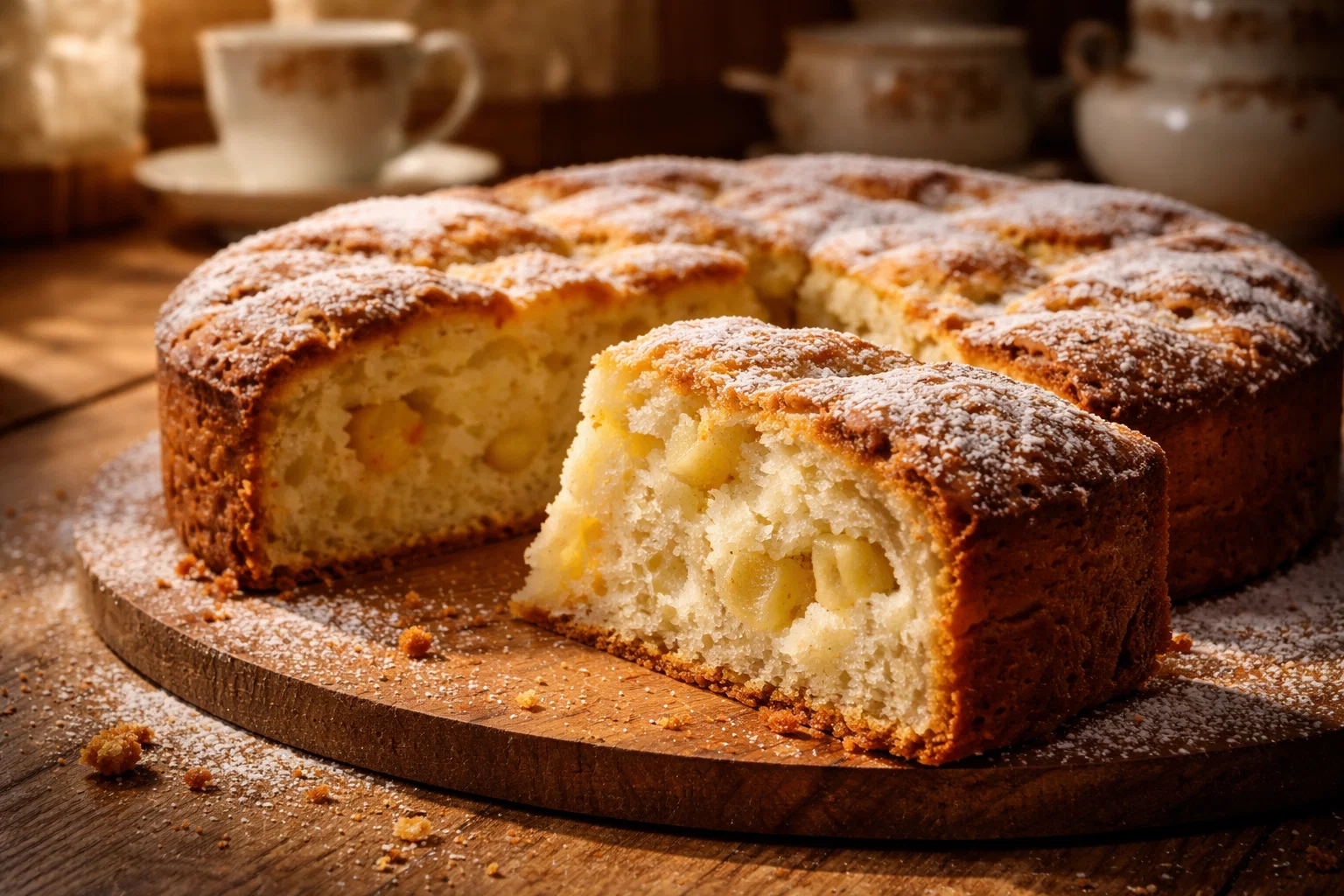 Яблочный пирог на кефире: простой рецепт с карамельной начинкой