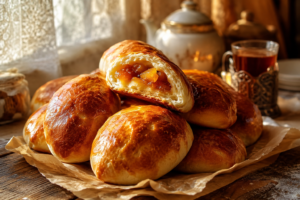 Пирожки с яблочным повидлом — мягкие, пышные и румяные